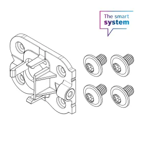 Bosch Súprava s montážnou skrutkovacou podložkou pre CompactTube vertikálna, na strane zámku, trvalo nainštalovaná